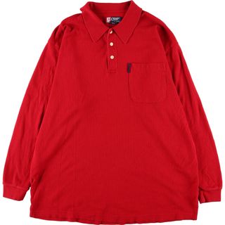 ラルフローレン(Ralph Lauren)の古着 90年代 ラルフローレン Ralph Lauren CHAPS チャップス 長袖 ポロシャツ メンズXL ヴィンテージ /eaa357279(ポロシャツ)