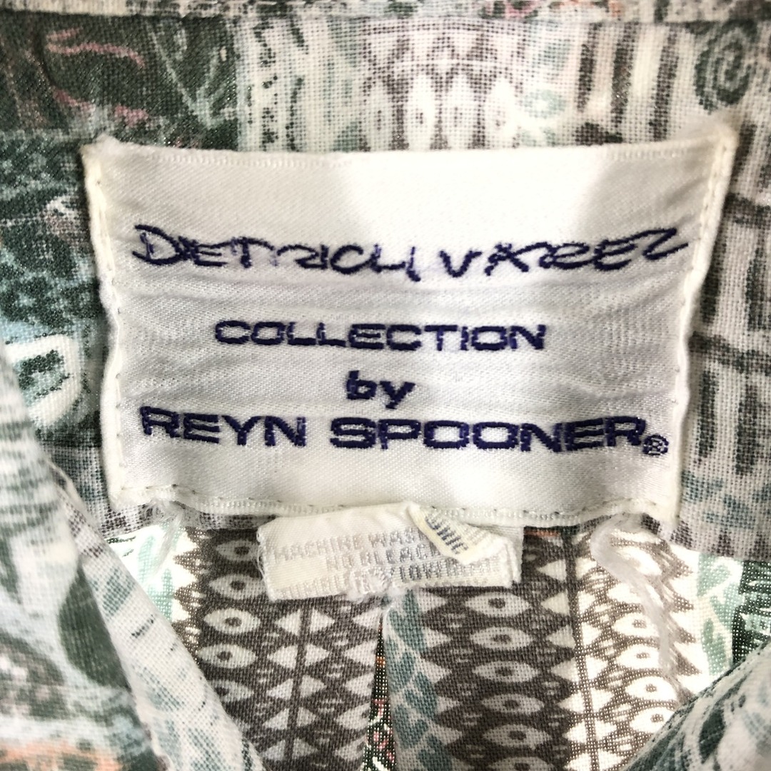 Reyn Spooner(レインスプーナー)の古着 レインスプーナー REYNSPOONER DIETRICH VAREZ COLLECTION 総柄 プルオーバー ボタンダウン ハワイアンアロハシャツ ハワイ製 メンズM ヴィンテージ /eaa356569 メンズのトップス(シャツ)の商品写真