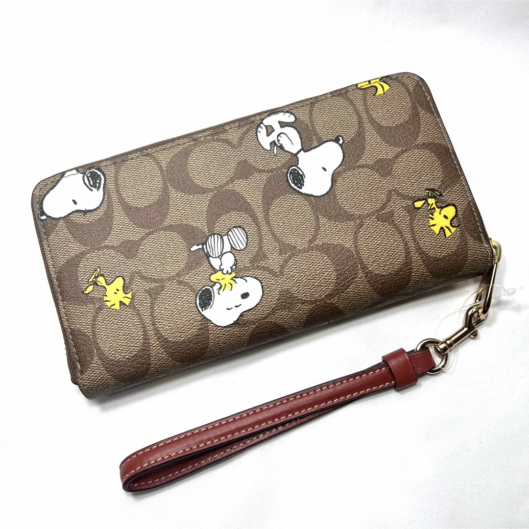 【ラスト1点】COACH◆コーチ 新品・長財布◆スマホ収納 希少カラー 赤