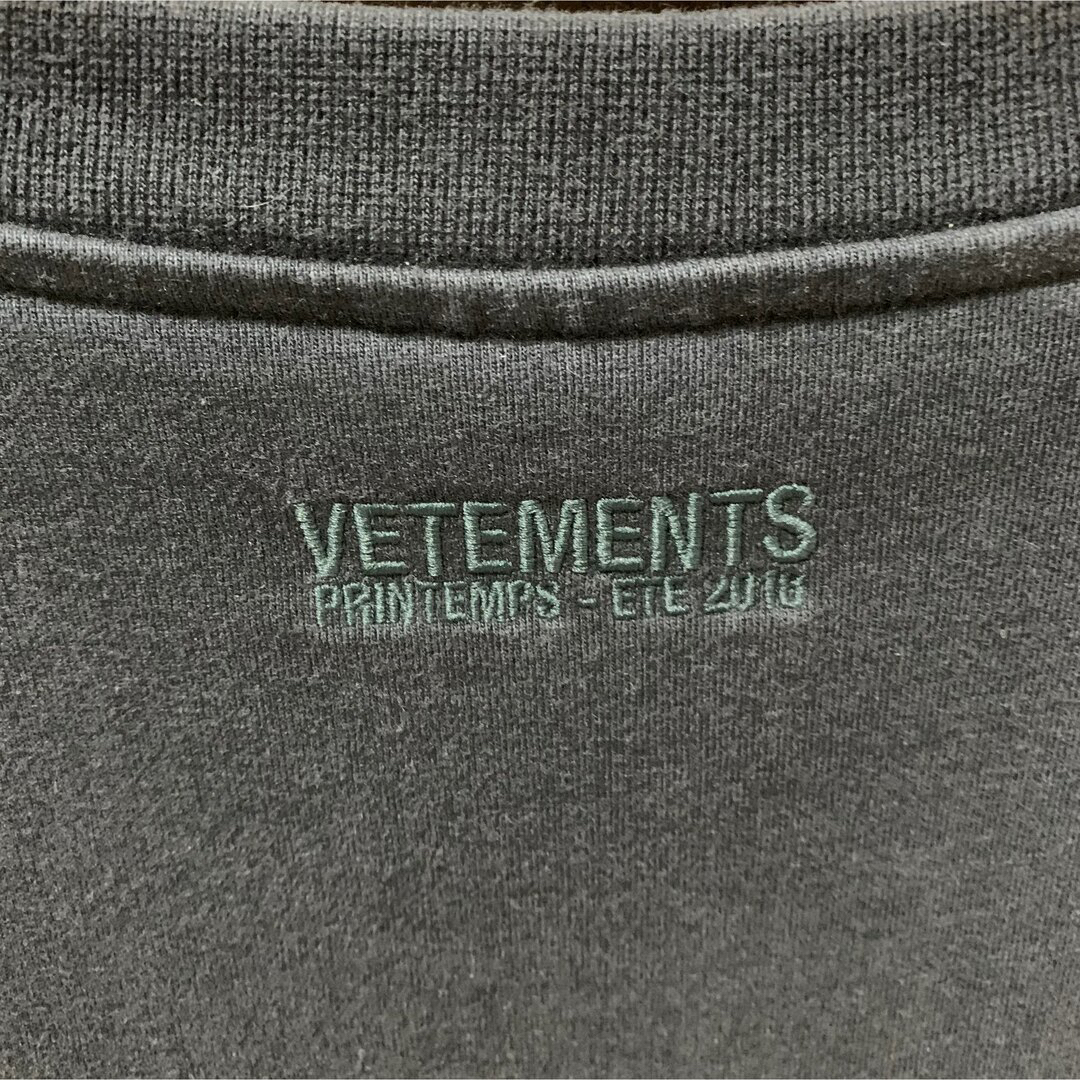 VETEMENTS ヴェトモン ベースボールロゴTシャツ Grey Mサイズ