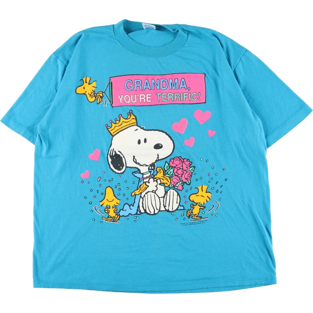 80年代 ジャージーズ Jerzees SNOOPY スヌーピー キャラクタープリントTシャツ USA製 メンズL ヴィンテージ /eaa358102