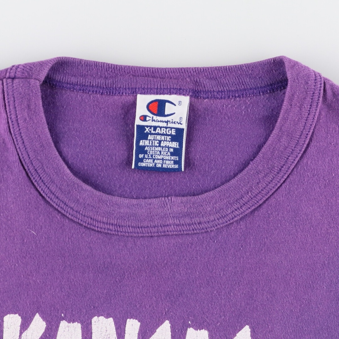 Champion(チャンピオン)の古着 チャンピオン Champion KANSAS STATE カットオフ カレッジTシャツ メンズXL /eaa358326 メンズのトップス(Tシャツ/カットソー(半袖/袖なし))の商品写真