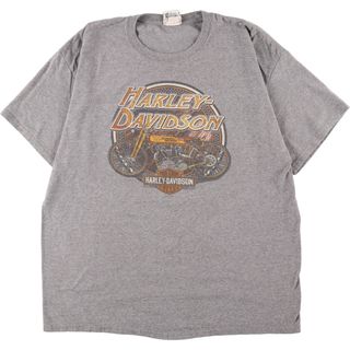 ハーレーダビッドソン(Harley Davidson)の古着 ハーレーダビッドソン Harley-Davidson Hanes ヘインズ 両面プリント モーターサイクル バイクTシャツ メンズXXL /eaa358346(Tシャツ/カットソー(半袖/袖なし))