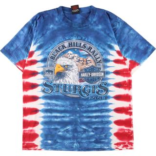ハーレーダビッドソン Tシャツ・カットソー(メンズ)(ブルー・ネイビー