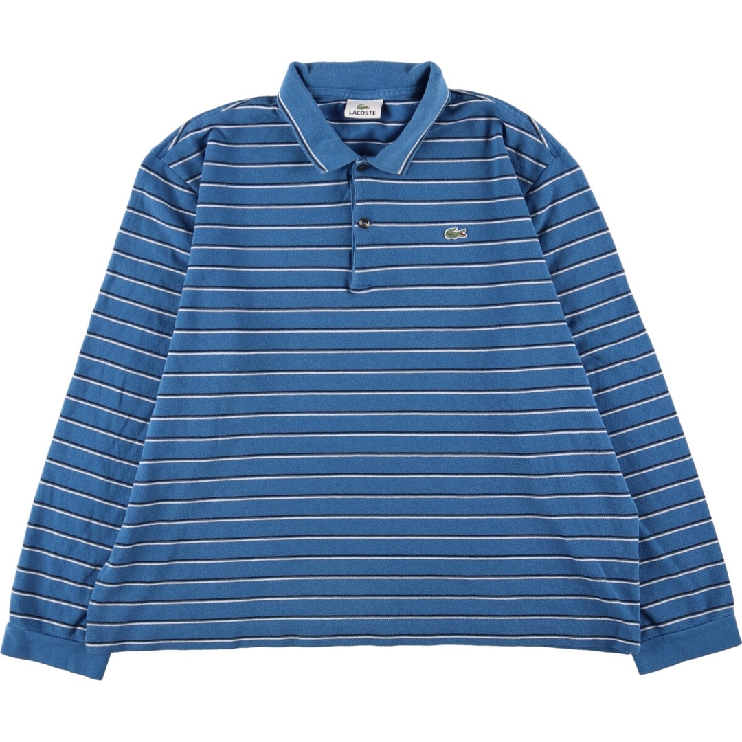 LACOSTE(ラコステ)の古着 ラコステ LACOSTE 長袖 ボーダー ポロシャツ 7 メンズL /eaa357260 メンズのトップス(ポロシャツ)の商品写真