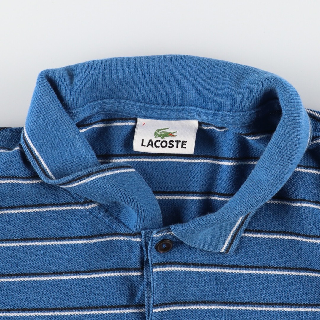 LACOSTE(ラコステ)の古着 ラコステ LACOSTE 長袖 ボーダー ポロシャツ 7 メンズL /eaa357260 メンズのトップス(ポロシャツ)の商品写真