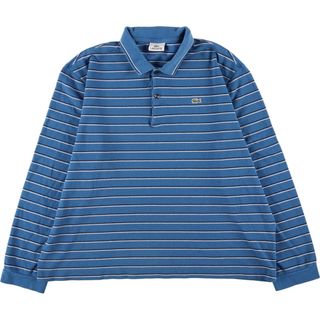 ラコステ(LACOSTE)の古着 ラコステ LACOSTE 長袖 ボーダー ポロシャツ 7 メンズL /eaa357260(ポロシャツ)