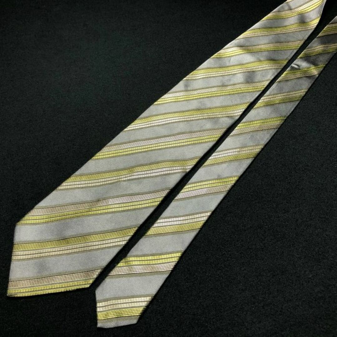D’URBAN(ダーバン)のダーバン レジメンタル グレー ネクタイ A106-K02 メンズのファッション小物(ネクタイ)の商品写真