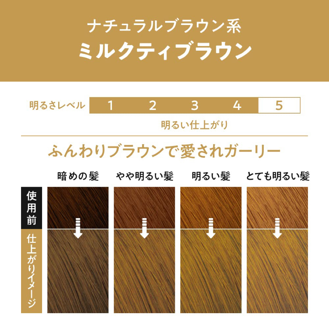 liese(リーゼ)の【新品】花王　liese リーゼ泡カラー　ミルクティブラウン　108ml コスメ/美容のヘアケア/スタイリング(カラーリング剤)の商品写真