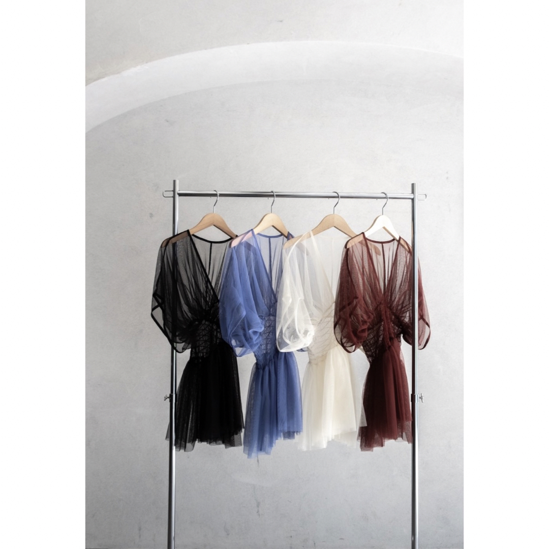 Marte - sahara Gather Tulle Top チュールギャザートップスの通販 by ...