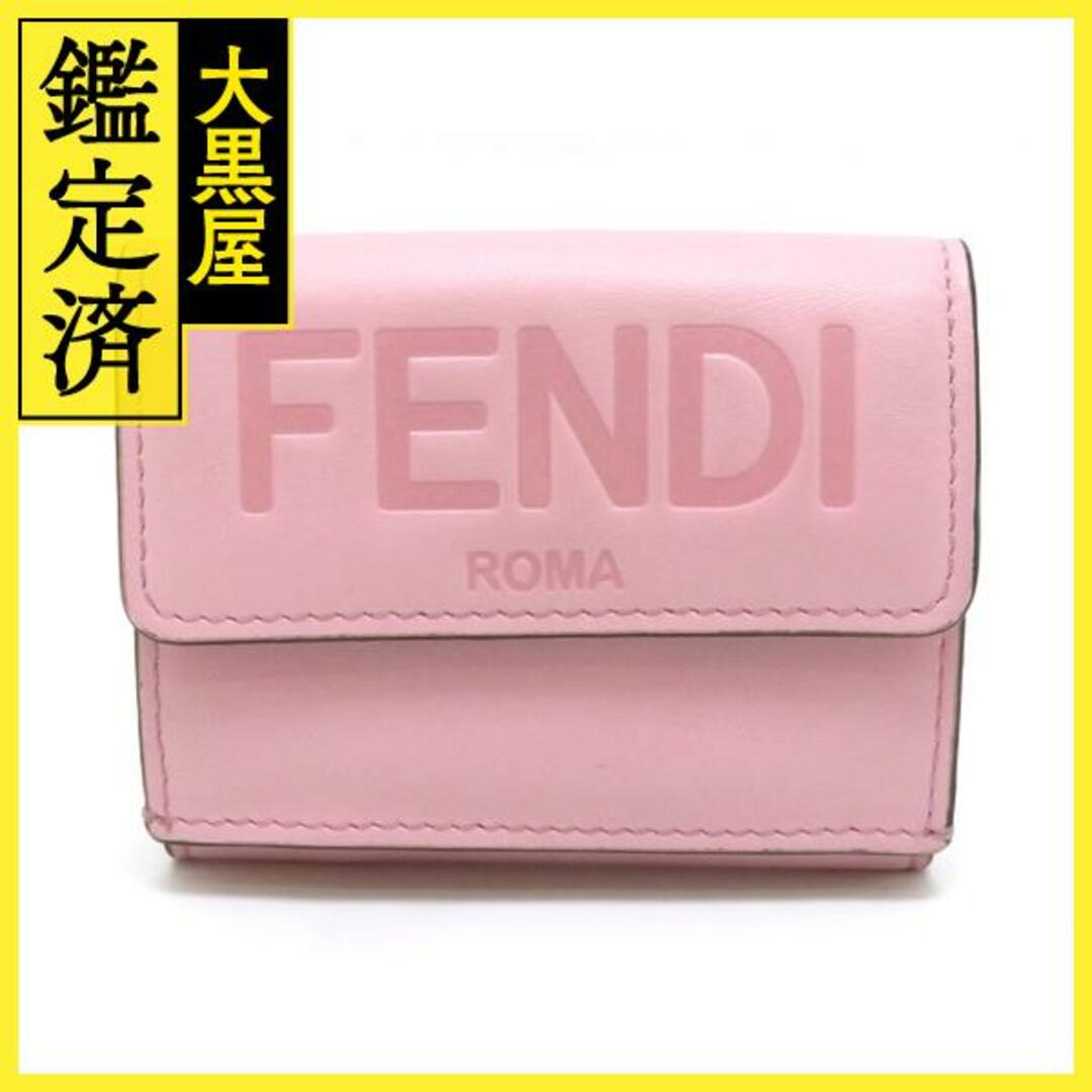 【美品】FENDI フェンディ エフイズ コンパクト ブラック ピンク