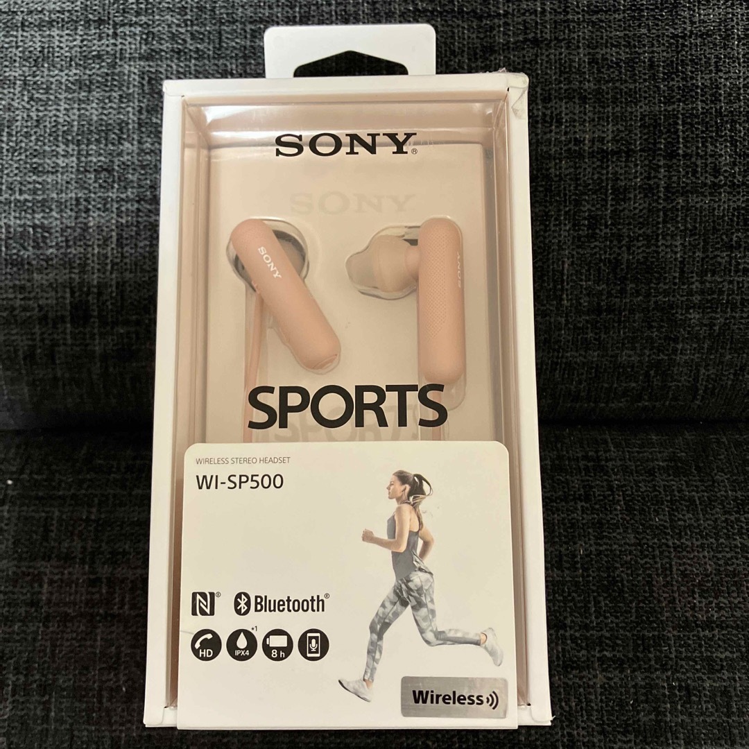 SONY(ソニー)のソニー　スポーツ用ワイヤレスイヤホン💕ピンク✨新品未使用✨ スマホ/家電/カメラのオーディオ機器(ヘッドフォン/イヤフォン)の商品写真