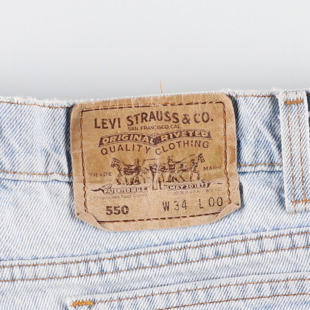 Levi's(リーバイス)の古着 90年代 リーバイス Levi's 550 RELAXED FIT デニムショーツ ハーフパンツ USA製 メンズw34 ヴィンテージ /eaa356321 メンズのパンツ(ショートパンツ)の商品写真