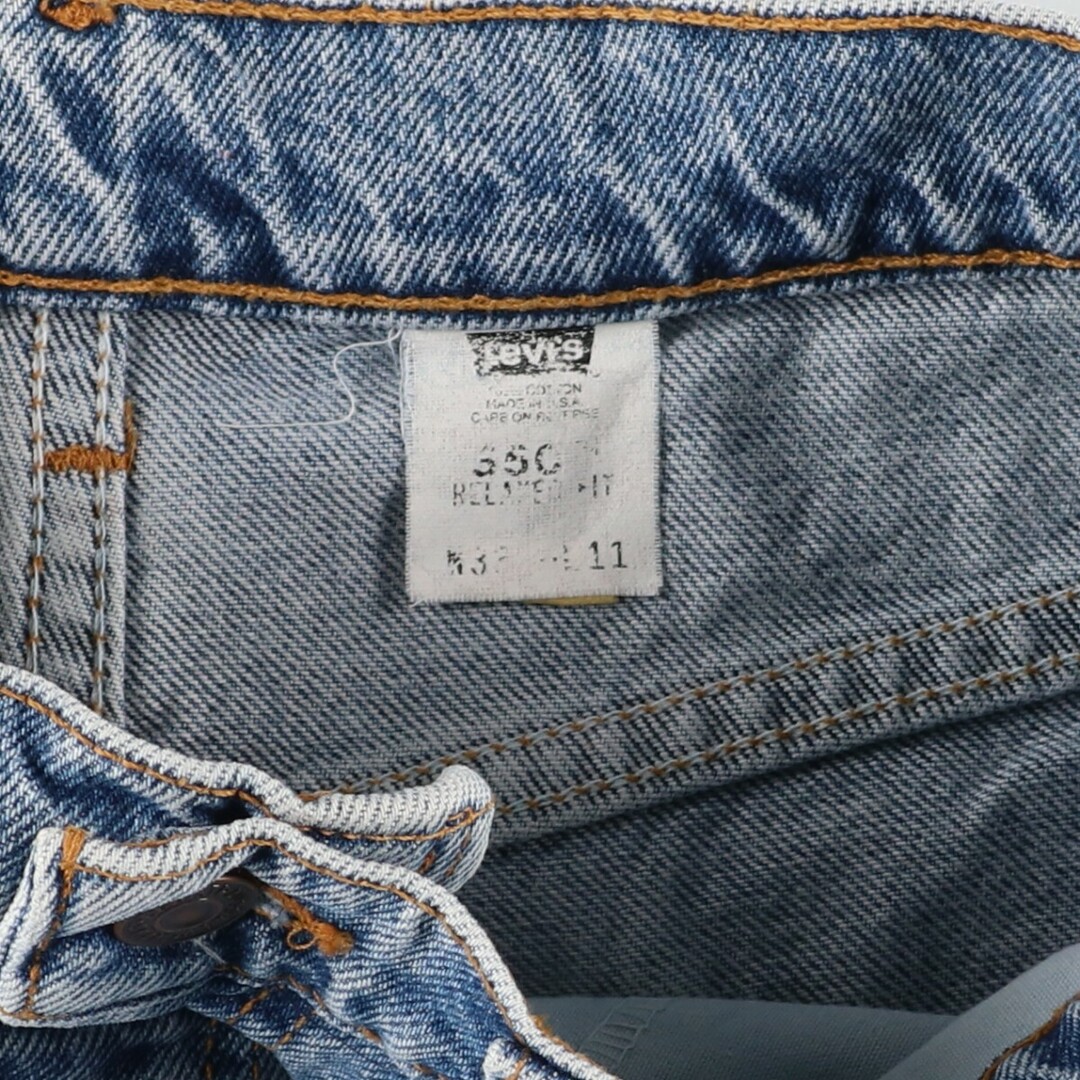 Levi's(リーバイス)の古着 90年代 リーバイス Levi's 550 RELAXED FIT デニムショーツ ハーフパンツ USA製 メンズw33 ヴィンテージ /eaa356323 メンズのパンツ(ショートパンツ)の商品写真
