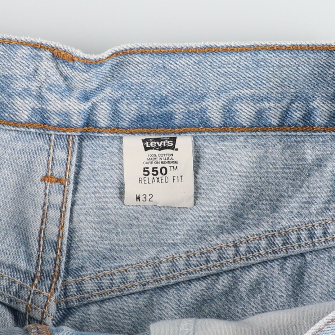 Levi's(リーバイス)の古着 90年代 リーバイス Levi's 550 RELAXED FIT デニムショーツ ショートパンツ USA製 メンズw32 ヴィンテージ /eaa356324 メンズのパンツ(ショートパンツ)の商品写真