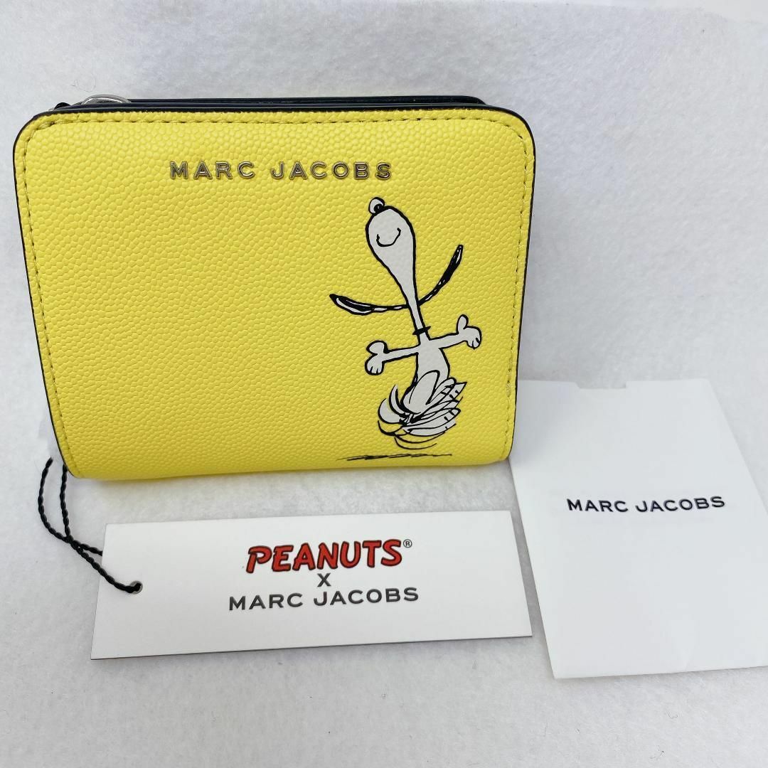 PEANUTS日本未発売★マークジェイコブス　 2つ折り財布 スヌーピー　イエロー　レザー