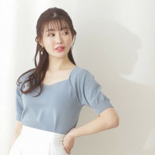 プロポーションボディドレッシング(PROPORTION BODY DRESSING)の【PROPORTIONBODYDRESSING】デコルテハートニット(カットソー(半袖/袖なし))