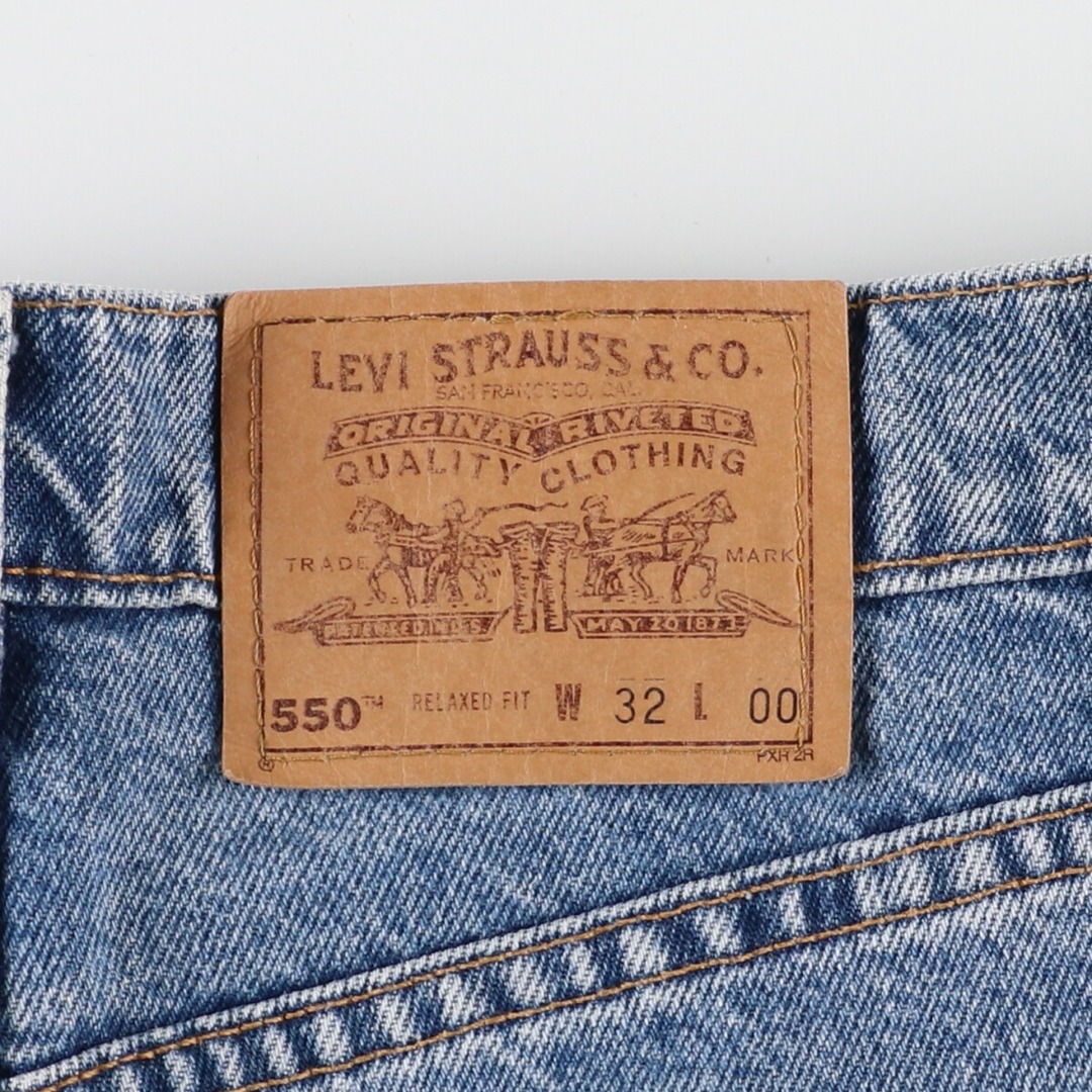 Levi's(リーバイス)の古着 90年代 リーバイス Levi's 550 RELAXED FIT デニムショーツ ハーフパンツ USA製 メンズw32 ヴィンテージ /eaa356325 メンズのパンツ(ショートパンツ)の商品写真