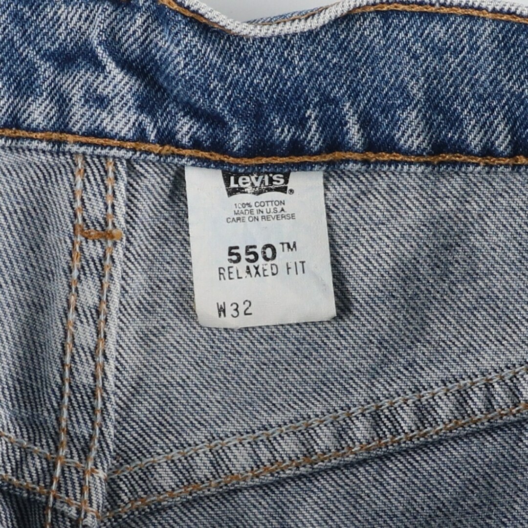 Levi's(リーバイス)の古着 90年代 リーバイス Levi's 550 RELAXED FIT デニムショーツ ハーフパンツ USA製 メンズw32 ヴィンテージ /eaa356325 メンズのパンツ(ショートパンツ)の商品写真