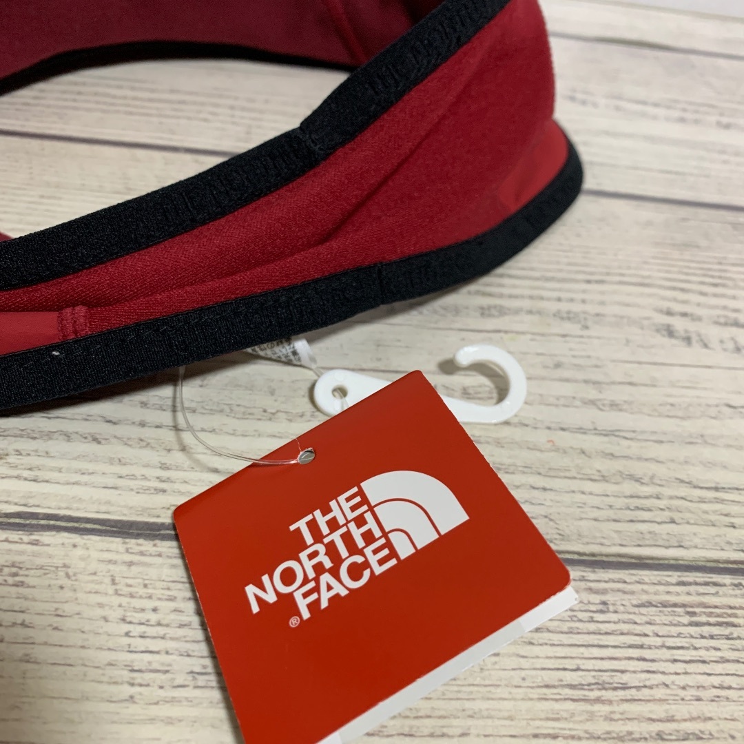 THE NORTH FACE(ザノースフェイス)のTNF - RED RUN EAR GEAR サンバイザーキャップ 新品未使用 メンズの帽子(サンバイザー)の商品写真
