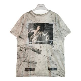 オフホワイト(OFF-WHITE)の★オフホワイト カラヴァッジオ マーブル バックバイアスプリント Tシャツ(Tシャツ/カットソー(半袖/袖なし))