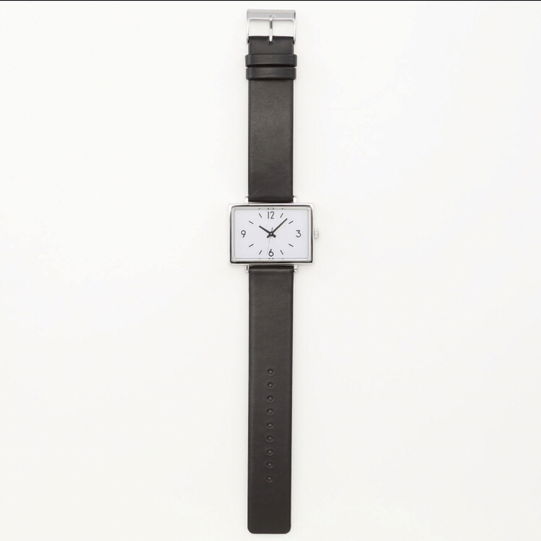 新品★無印良品★腕時計・駅の時計 レザー 黒革 MJ‐SCW1