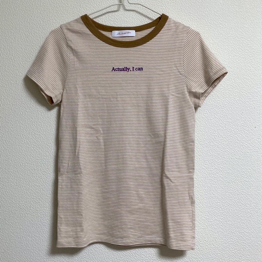 Ray BEAMS(レイビームス)のAvailable Today × Ray BEAMS ボーダー 刺繍 Tシャツ レディースのトップス(Tシャツ(半袖/袖なし))の商品写真