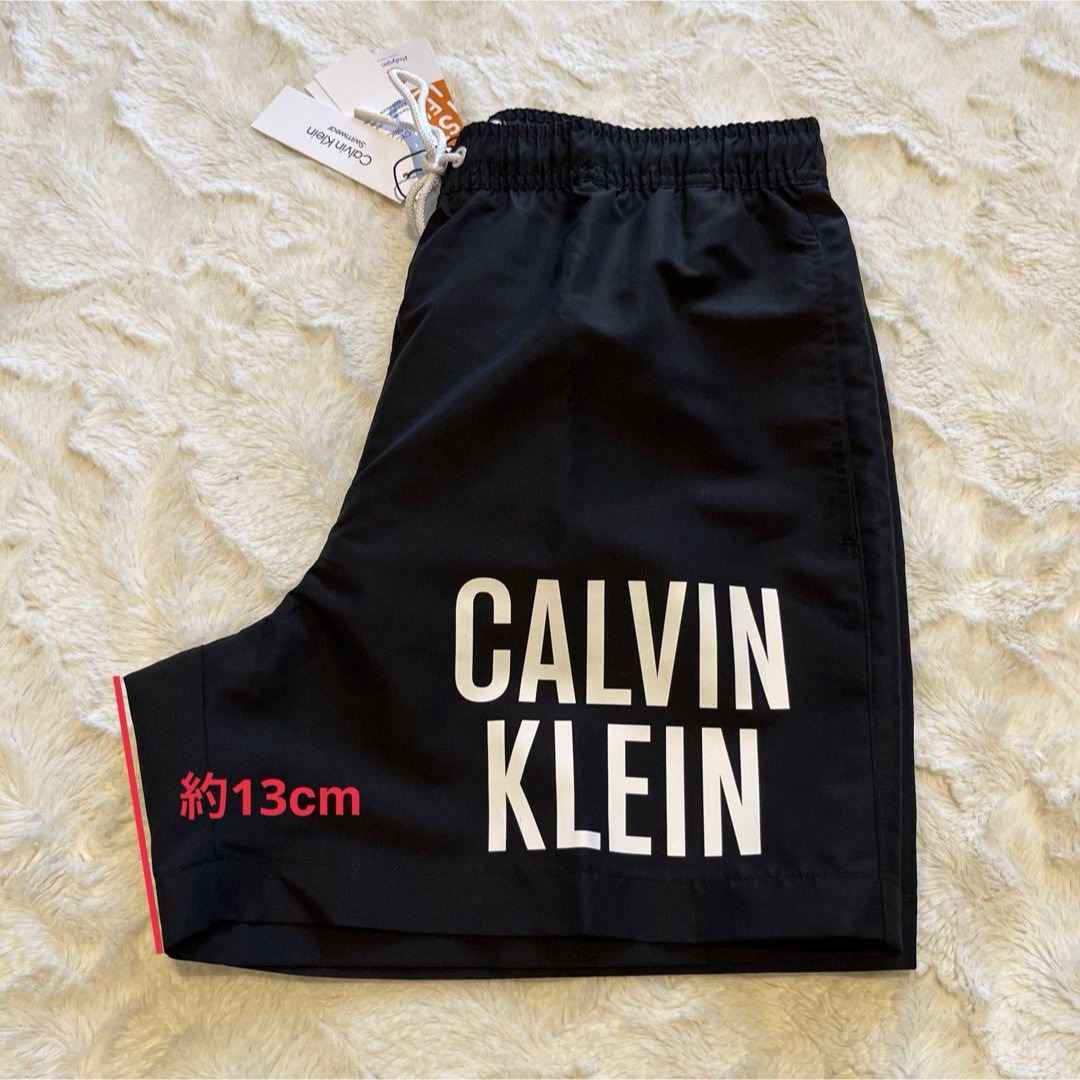 Calvin Klein(カルバンクライン)のM カルバンクライン メンズ スウェットパンツ ハーフパンツ ロゴ ブラック メンズの水着/浴衣(水着)の商品写真