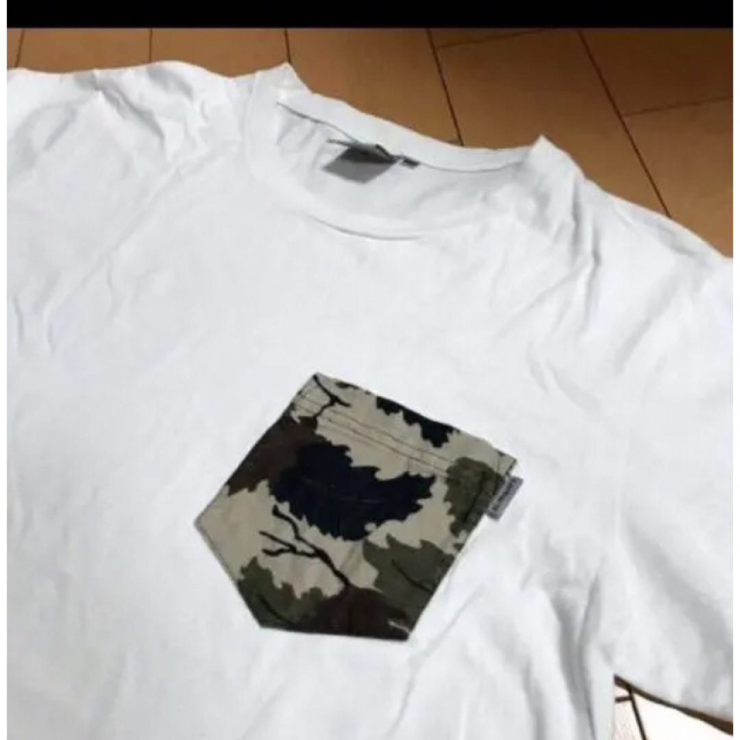 carhartt(カーハート)のカーハートホワイト✖︎ボタニカルポケT メンズのトップス(Tシャツ/カットソー(半袖/袖なし))の商品写真