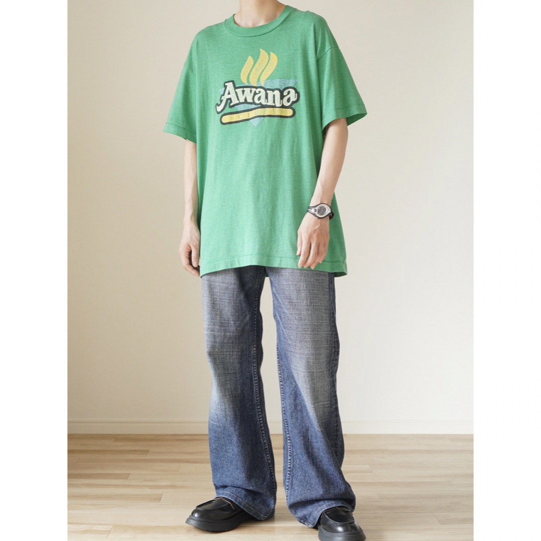 90s  USA製 Awana CLUBS プリントTシャツ 綿ポリ