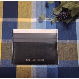 マイケルコース(Michael Kors)の【36U1LCOD2J2018】マイケルコース カードケース ブラック/ホワイト(名刺入れ/定期入れ)