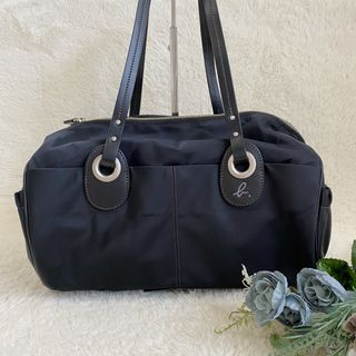 アニエスベー(agnes b.)の★美品★アニエスベー ボヤージュ ハンドバッグ ナイロン レザー ブラック 軽量(トートバッグ)