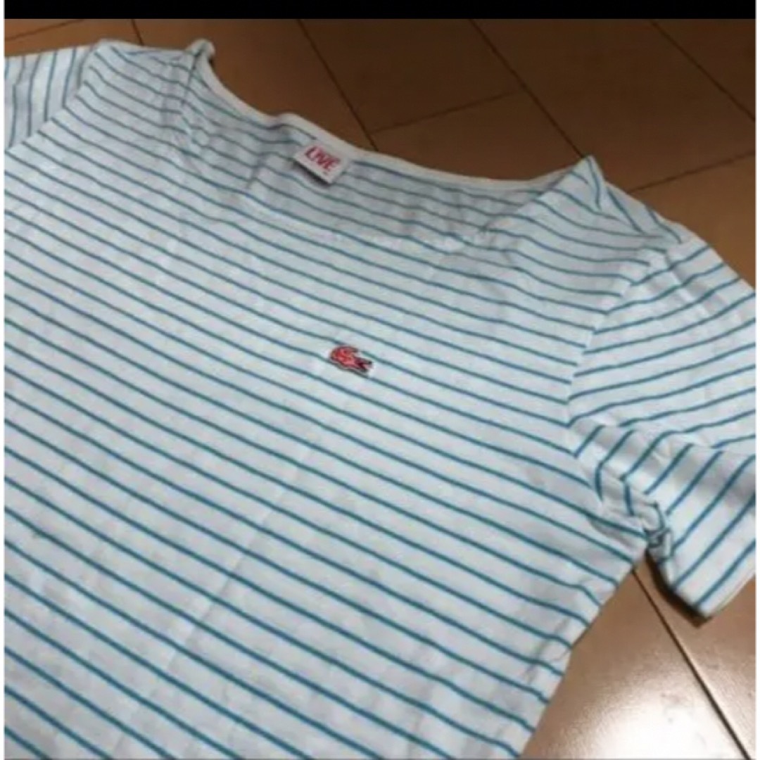 LACOSTE(ラコステ)のラコステブルーボーダーコットンT レディースのトップス(Tシャツ(半袖/袖なし))の商品写真