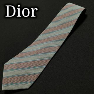 ディオール(Dior)のディオール レジメンタル グレー＆グリーン ネクタイ A106-L17(ネクタイ)