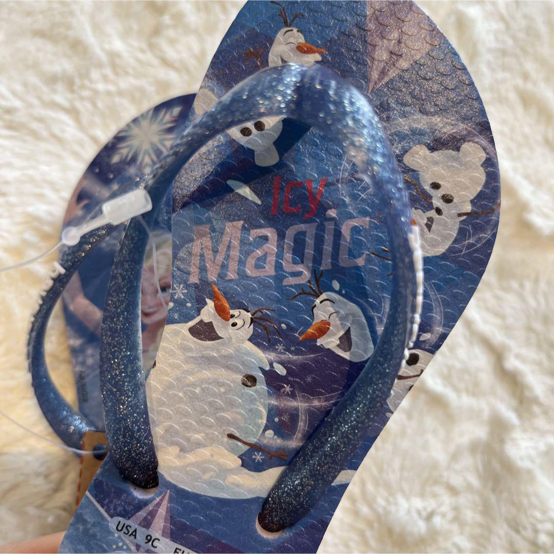 havaianas(ハワイアナス)の新品 ハワイアナス havaianas サンダル アナ雪 ディズニー 海外モデル キッズ/ベビー/マタニティのキッズ靴/シューズ(15cm~)(サンダル)の商品写真