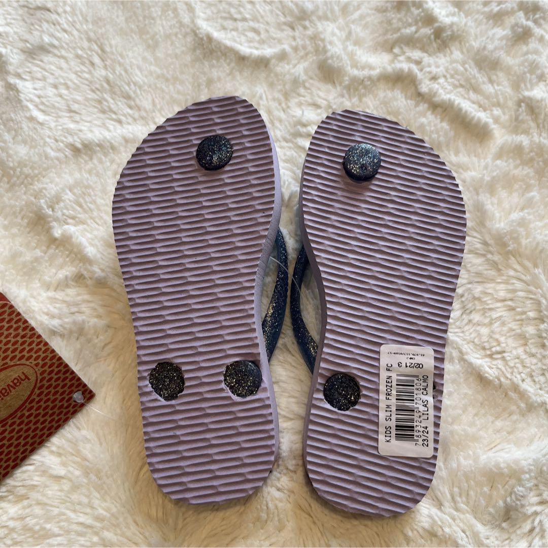 havaianas(ハワイアナス)の新品 ハワイアナス havaianas サンダル アナ雪 ディズニー 海外モデル キッズ/ベビー/マタニティのキッズ靴/シューズ(15cm~)(サンダル)の商品写真