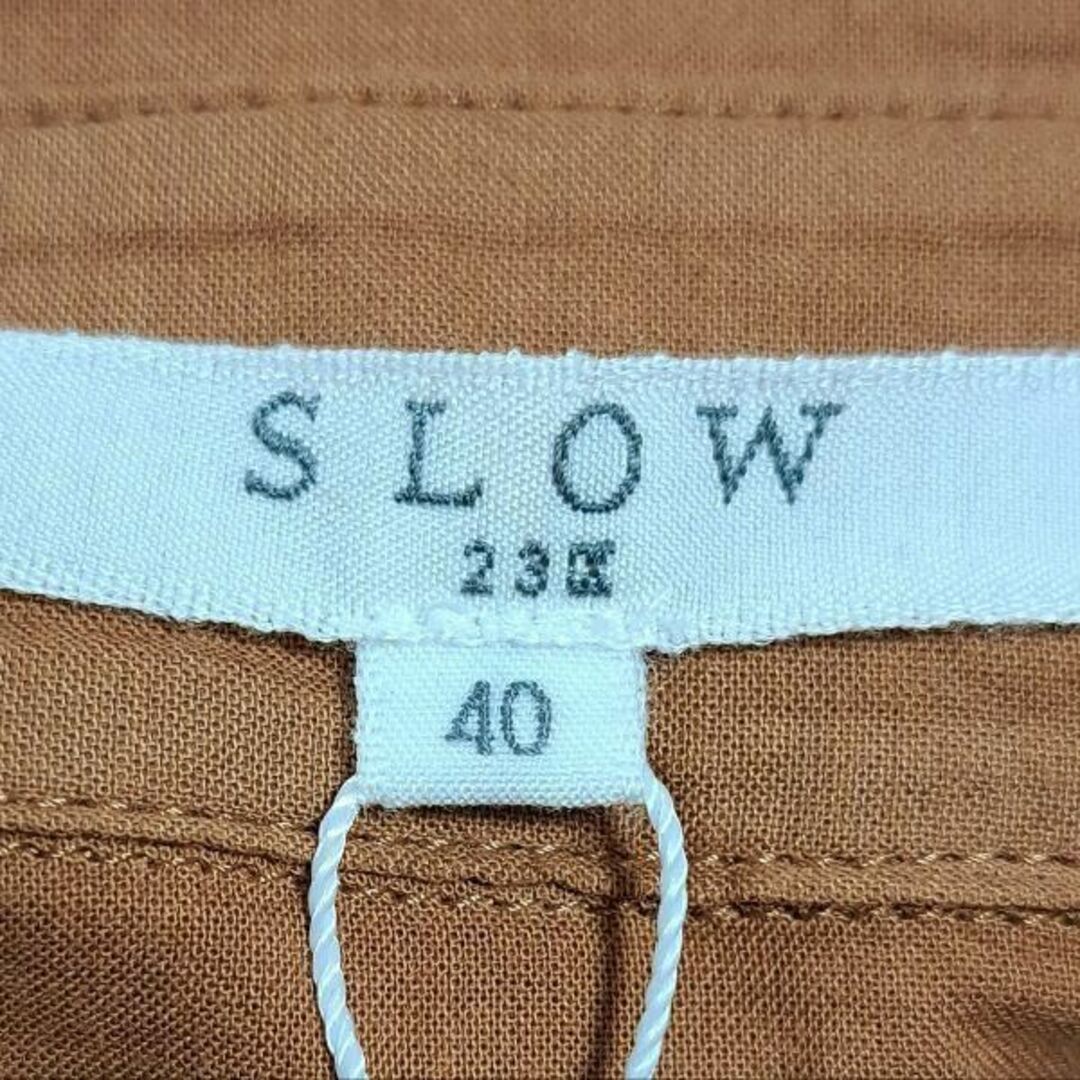 新品 SLOW_23KU 23区 ロングシャツ ワンピース ブラウン 40 L - シャツ