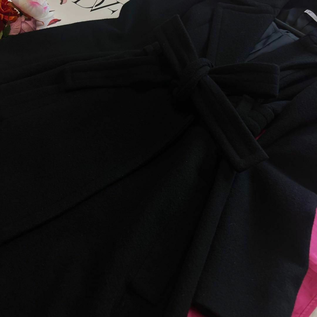 良品】DIANEvonFURSTENBERG ロングコート ブラック 2 M-