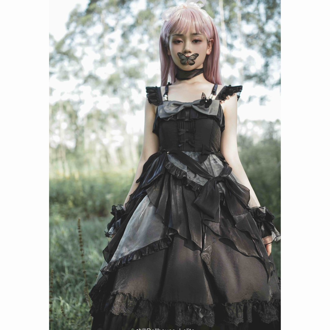 ALICE and the PIRATES - Kallima inachusドレス3点セット 黒ロリ しゅ