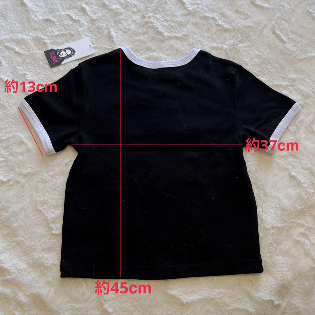 X-girl(エックスガール)のM エックスガール ロゴ tシャツ ブラック クロップド 新品 海外モデル レディースのトップス(Tシャツ(半袖/袖なし))の商品写真