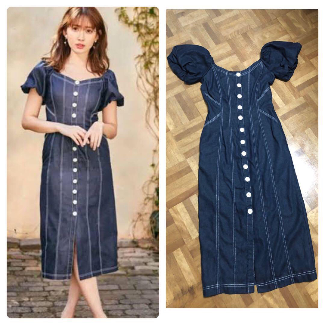 *新品* Her lip to Puff Sleeve Midi Dress