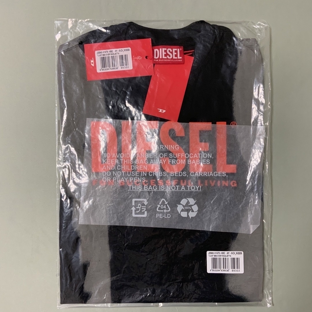 DIESEL(ディーゼル)のDIESEL　KID　タイダイ柄ロゴTシャツ　グレー/ブラック　6Y　正規品 キッズ/ベビー/マタニティのキッズ服男の子用(90cm~)(Tシャツ/カットソー)の商品写真