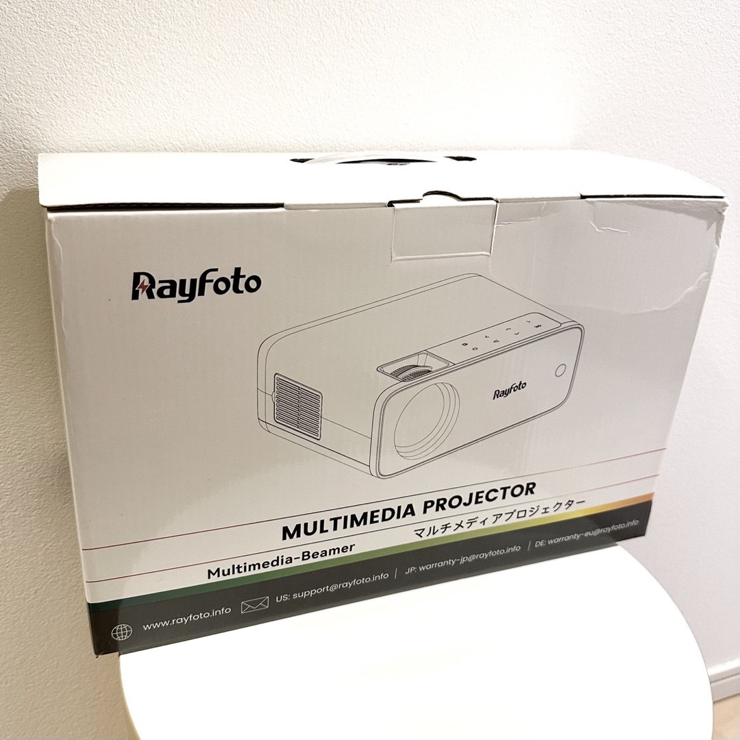 Rayfoto プロジェクター 小型家庭用 5G WiFi 15000lm 4K