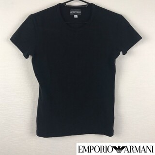 エンポリオアルマーニ(Emporio Armani)の美品 エンポリオアルマーニ 半袖Tシャツ レディース ブラック サイズS(Tシャツ(半袖/袖なし))