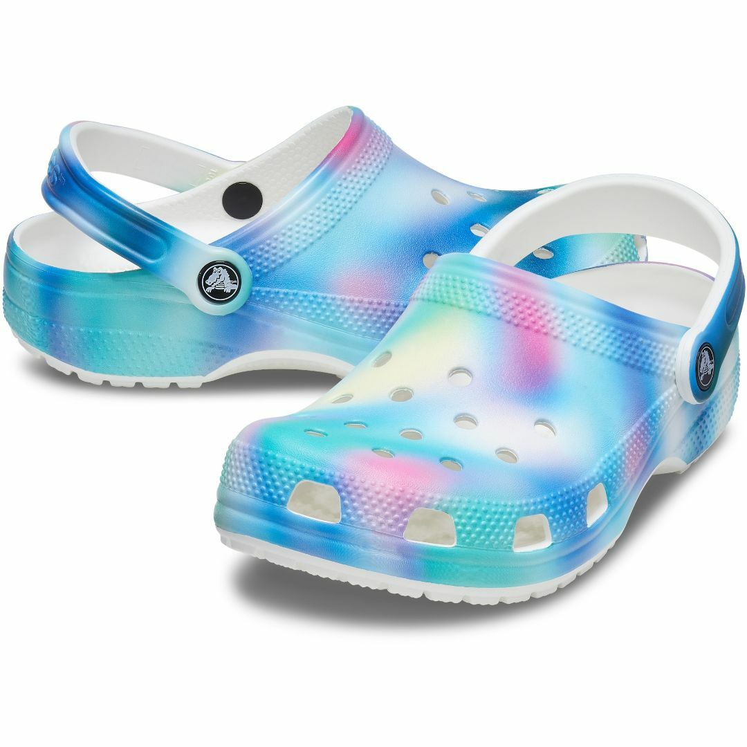 crocs(クロックス)の28cm クロックス クラシック ソーラライズド クロッグ ホワイト ブルー系 メンズの靴/シューズ(サンダル)の商品写真