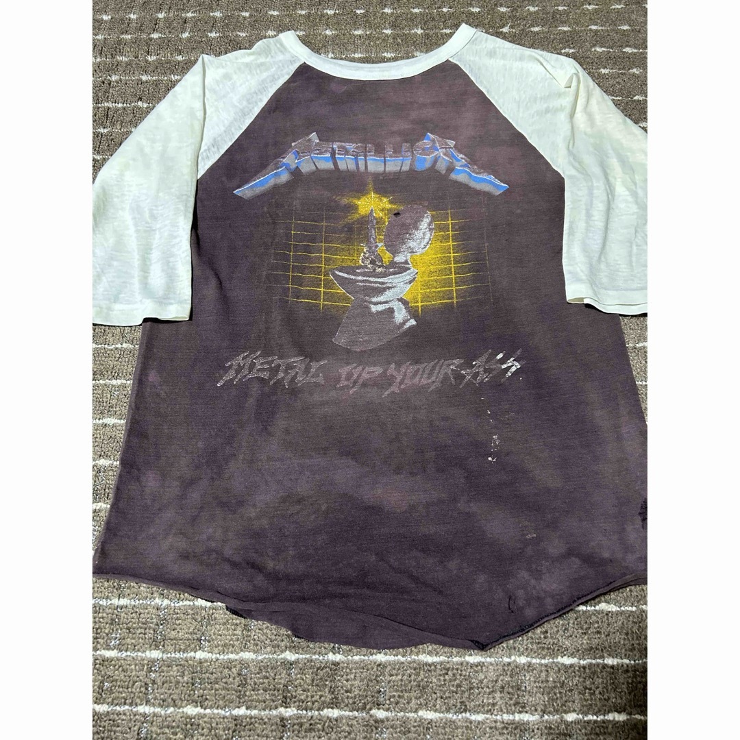 vintage 80sオリジナル 雰囲気最高 metalica ラグランTシャツ-