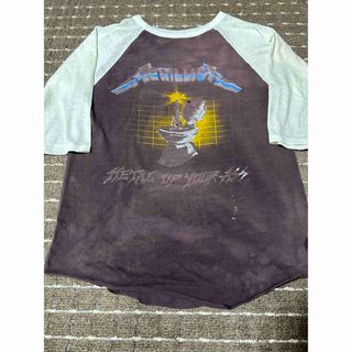 vintage 80sオリジナル 雰囲気最高 metalica ラグランTシャツ(Tシャツ/カットソー(七分/長袖))
