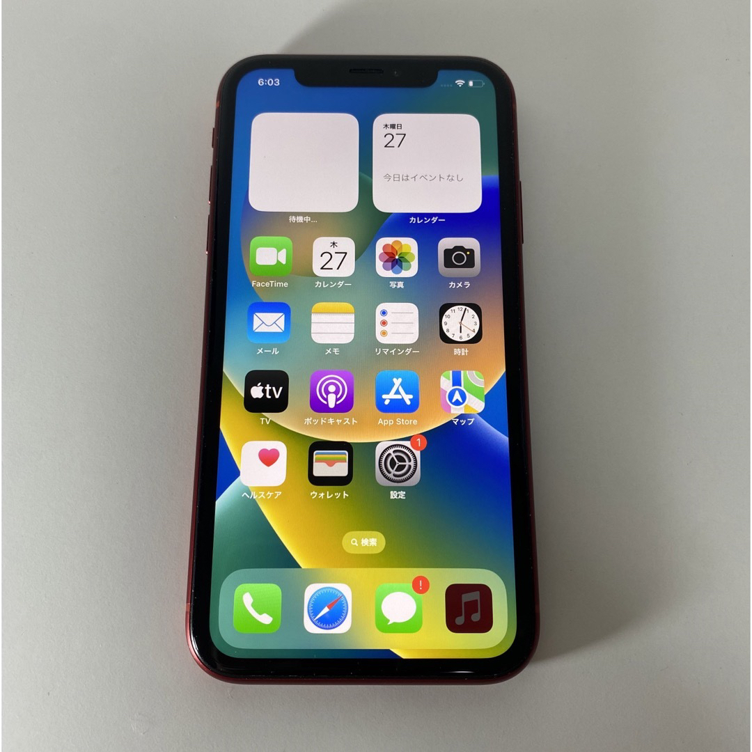 iPhone - iPhoneXR 128GB docomo simフリー レッド 中古 の通販 by