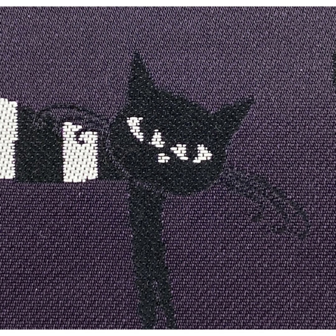 送料込♡ 袋帯 美品 逸品 猫 濃紫 六通 正絹