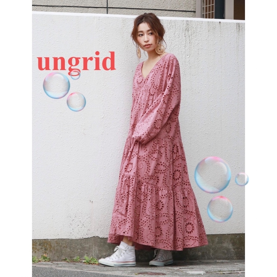 ワンピース　カットワーク　Ungrid